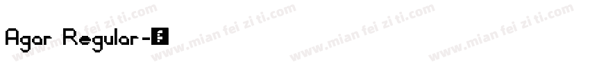 Agar Regular字体转换